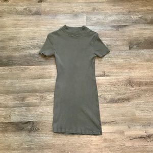 Brandy Melville ribbed bodycon mock neck dress